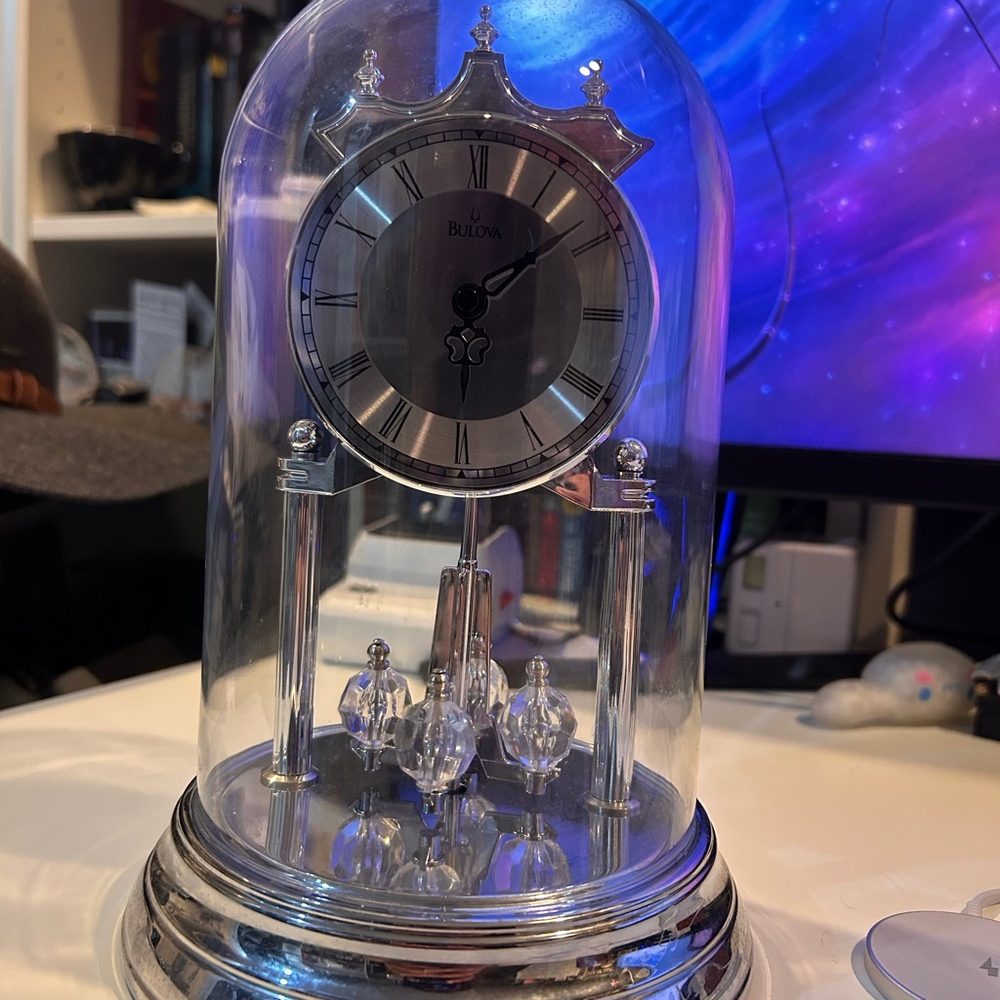 Bulova Tristan II Silver Anniversary Mantel Clock